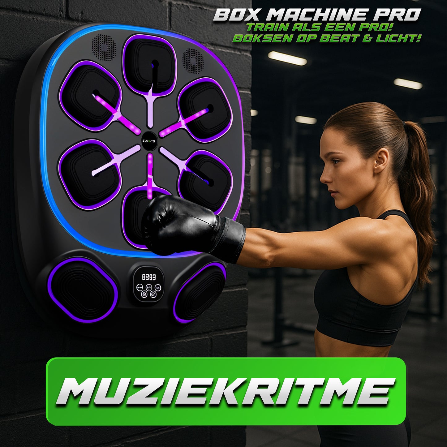 Boksmachine - Boksmachine – Bokszak – Boksen en trainen – Bokszak – & Handschoenen – Zwart