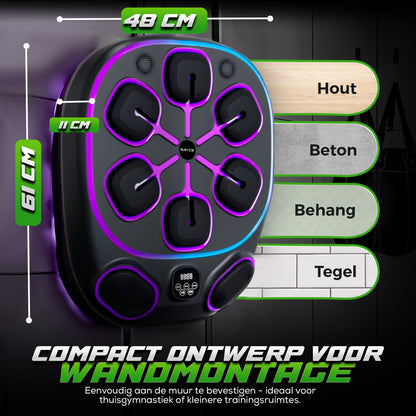 Boksmachine - Boksmachine – Bokszak – Boksen en trainen – Bokszak – &amp; Handschoenen – Zwart