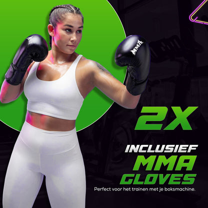 Boksmachine - Boksmachine – Bokszak – Boksen en trainen – Bokszak – &amp; Handschoenen – Zwart