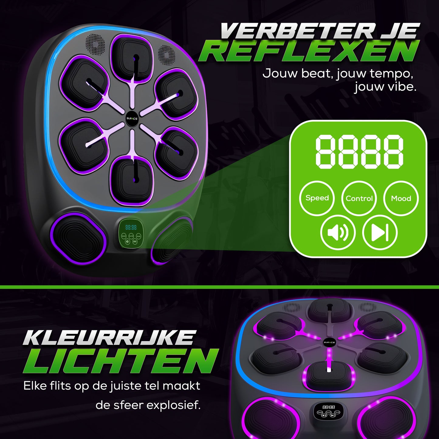 Boksmachine - Boksmachine – Bokszak – Boksen en trainen – Bokszak – &amp; Handschoenen – Zwart