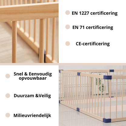 Houten Grondbox – Inklapbare Speelbox – 170x170x61 cm