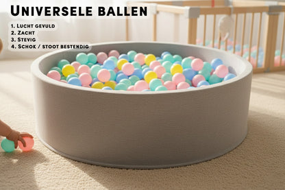 Ballenbakballen 100 stuks – Speelballen voor Grondbox & Speeltent – Veilig & BPA-vrij