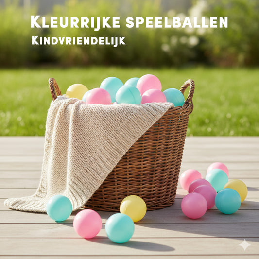 Ballenbakballen 100 stuks – Speelballen voor Grondbox & Speeltent – Veilig & BPA-vrij