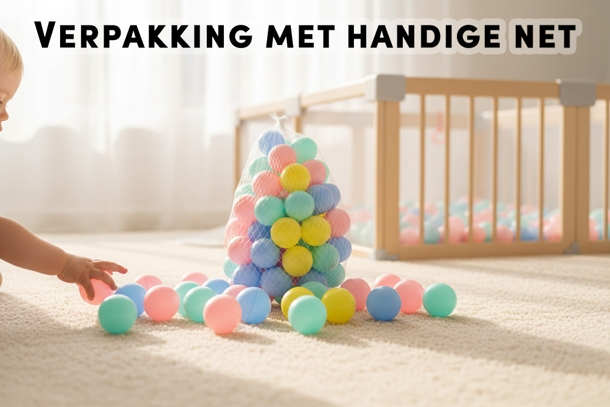 Ballenbakballen 100 stuks – Speelballen voor Grondbox & Speeltent – Veilig & BPA-vrij