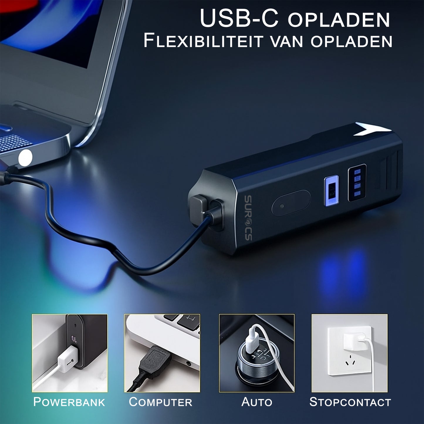 Fietsverlichtingsset oplaadbaar model 2025