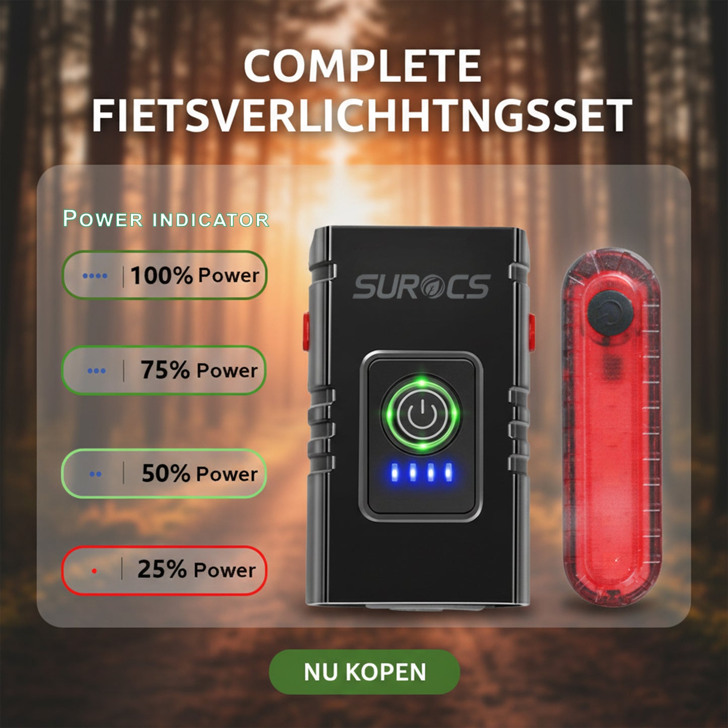 Fietsverlichtingsset oplaadbaar