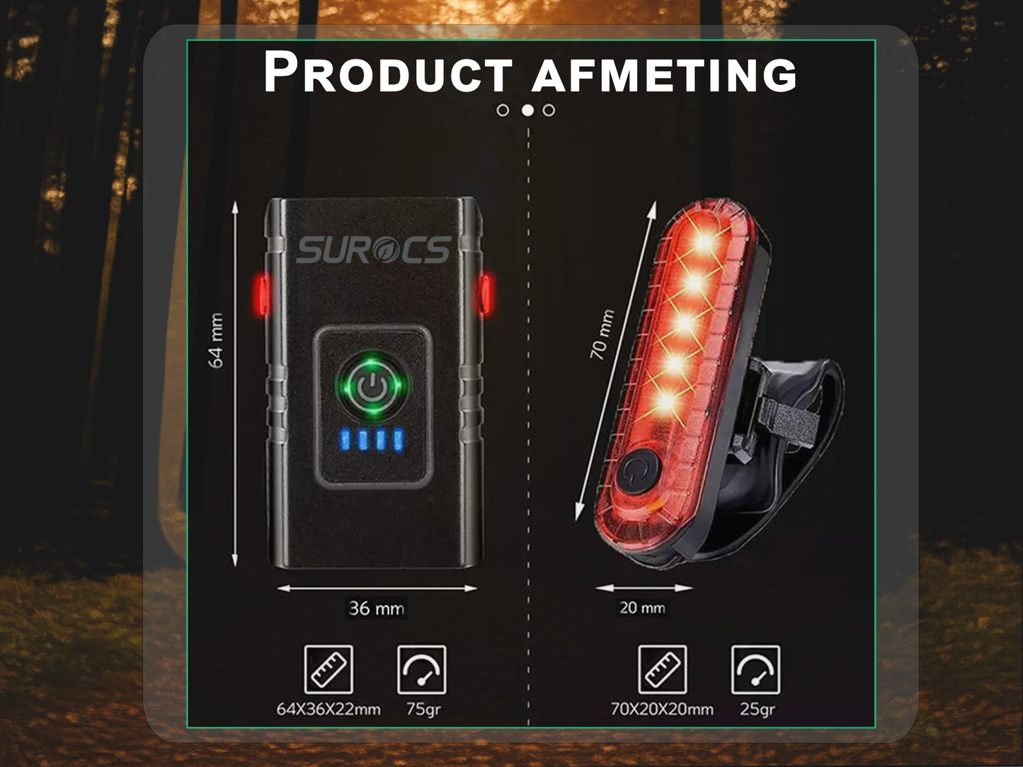 Fietsverlichtingsset oplaadbaar