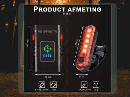 Fietsverlichtingsset oplaadbaar