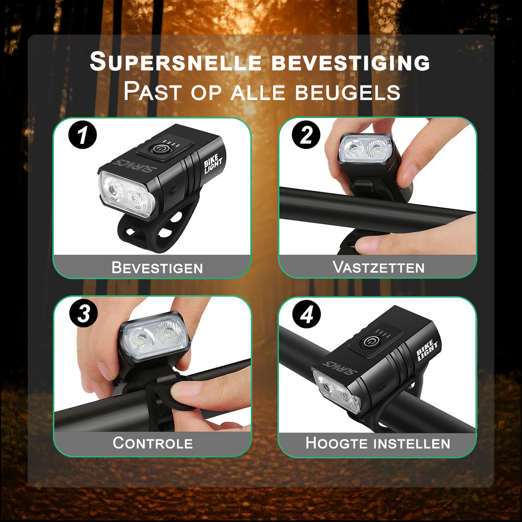 Fietsverlichtingsset oplaadbaar