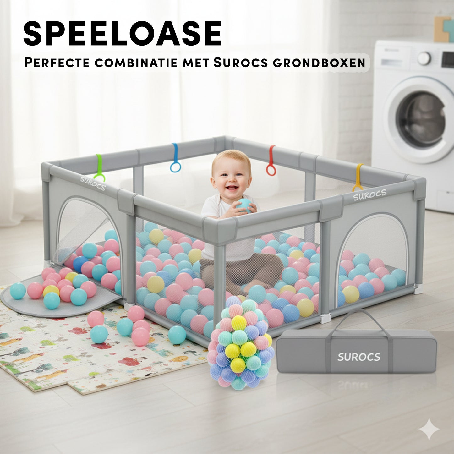 Ballenbakballen 100 stuks – Speelballen voor Grondbox & Speeltent – Veilig & BPA-vrij