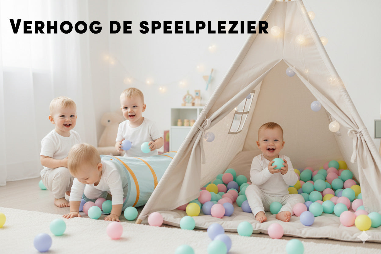 Ballenbakballen 100 stuks – Speelballen voor Grondbox & Speeltent – Veilig & BPA-vrij