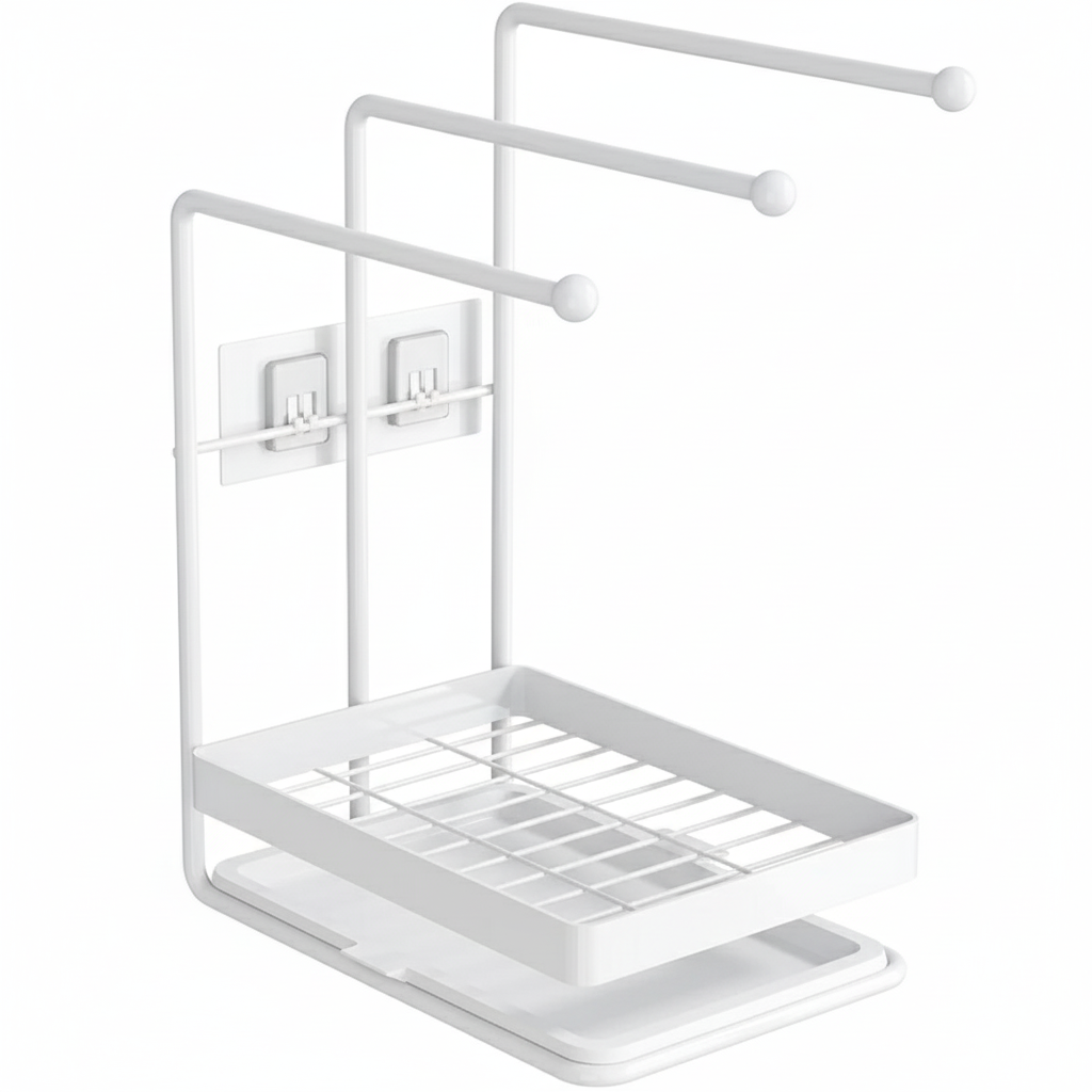 Aanrecht organizer - Vaatdoekhouder - gootsteen organizer - keuken organizers - Afdruiprek - Keuken - Wit