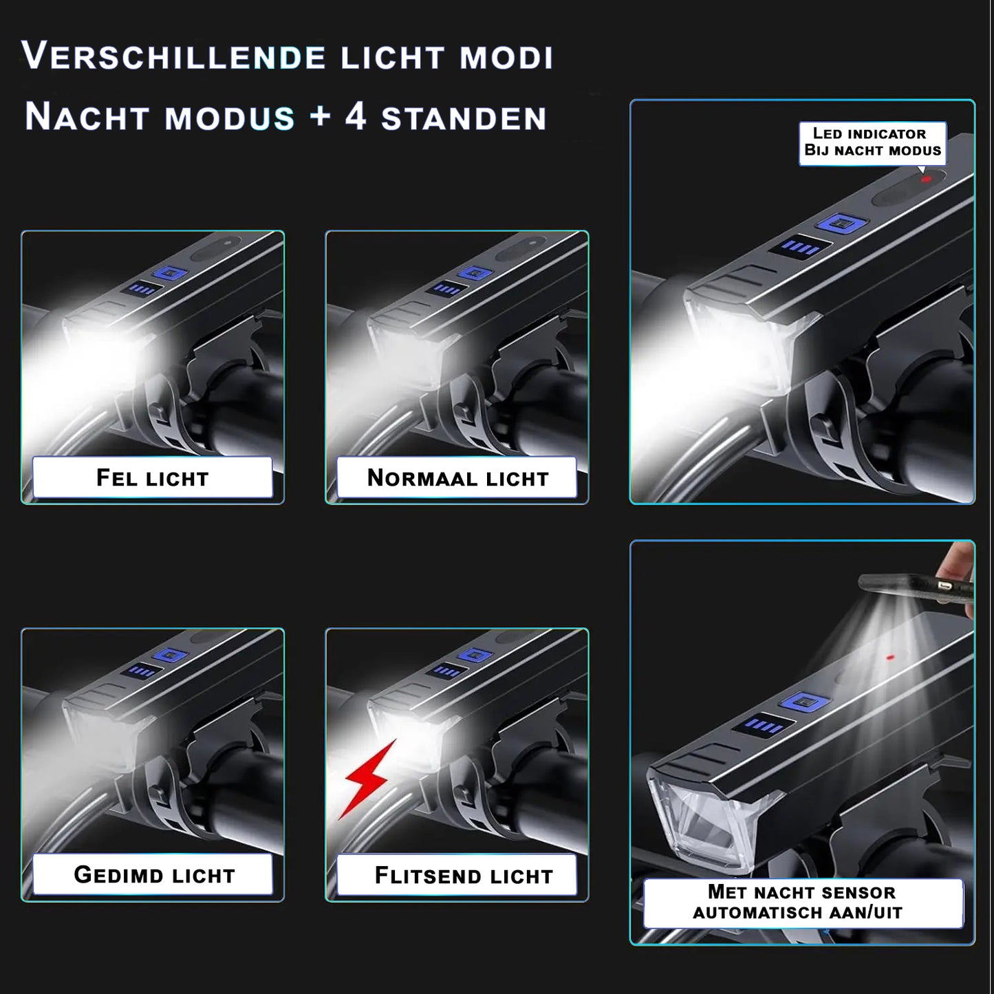 Fietsverlichtingsset oplaadbaar model 2025
