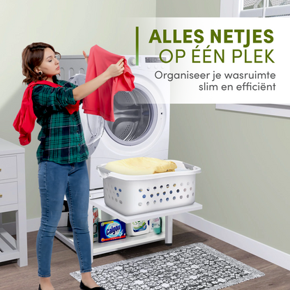 Wasmachine Verhoger Universeel – Met Lade, Dempers, Wateropvang &amp; afvoer 
